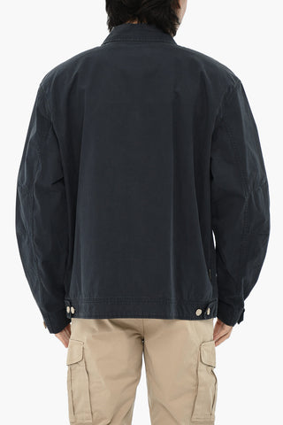 Leichtes Baumwoll-Overshirt mit Reißverschluss