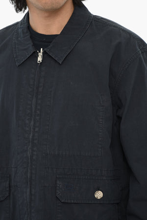 Leichtes Baumwoll-Overshirt mit Reißverschluss