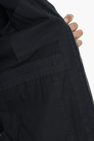 Leichtes Baumwoll-Overshirt mit Reißverschluss