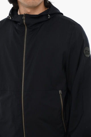 Virgin Wool Windbreaker with Hood