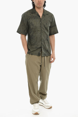 Camicia a Fantasia a Maniche Corte con Taschino