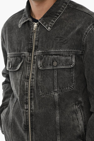 Jeansjacke D-BARCY-ZF mit geprägtem Oval-D-Monogramm