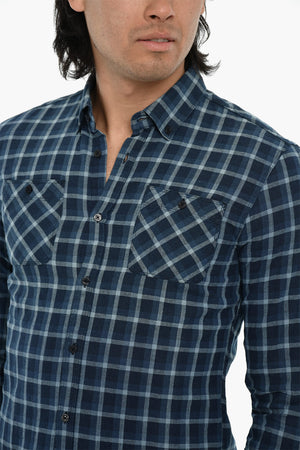 Checked Shirt with Button-Down Collar