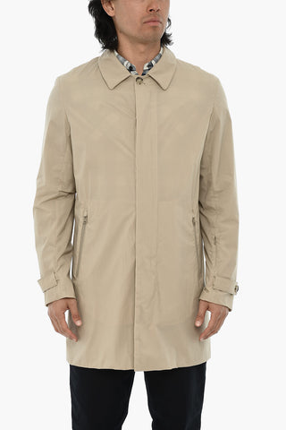 Stretch Nylon Coat with Concealed Closure