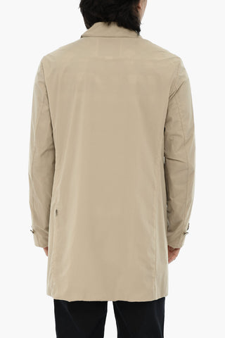 Stretch Nylon Coat with Concealed Closure