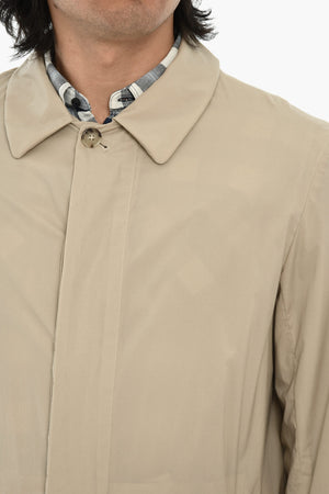 Stretch Nylon Coat with Concealed Closure