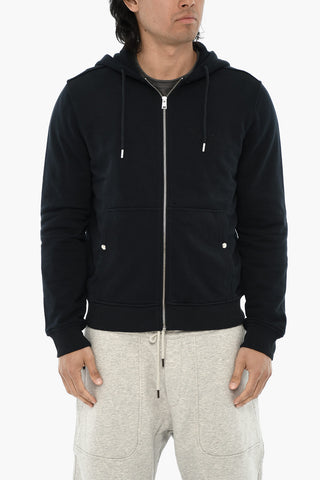 Uni-Sweatshirt mit Kapuze und Reißverschluss