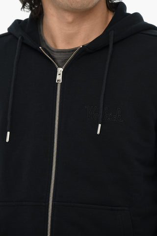 Uni-Sweatshirt mit Kapuze und Reißverschluss
