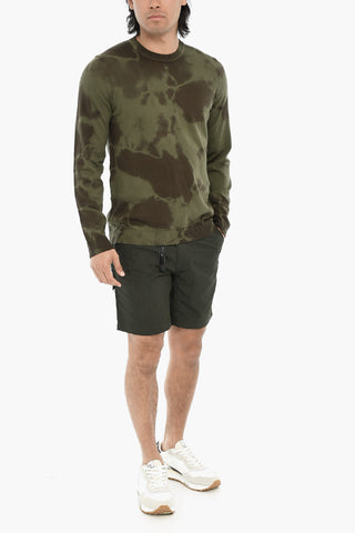 Rundhalspullover Aus Leichter Baumwolle Mit Tie-Dye-Effekt