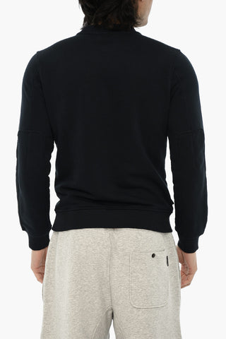 Rundhals-Sweatshirt aus Baumwollmischung mit gesticktem Logo
