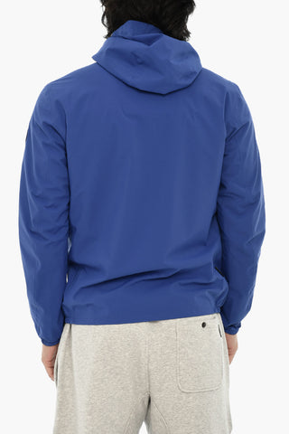 Solid-Color Windbreaker with Hood