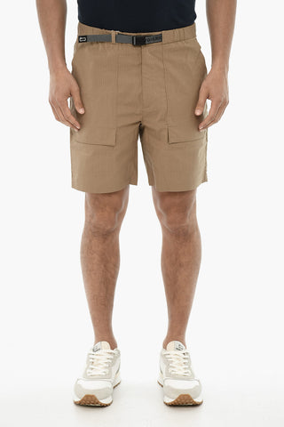 Karierte Ripstop-Cargoshorts mit Industrial-Gürtel