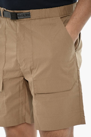 Karierte Ripstop-Cargoshorts mit Industrial-Gürtel