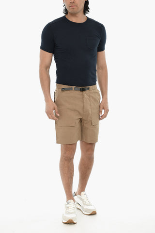 Karierte Ripstop-Cargoshorts mit Industrial-Gürtel
