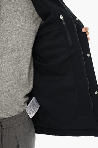Solid-Color Utility Jacket with Removable Hood