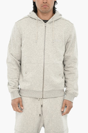 Solid Color Hoodie with Zip Closure