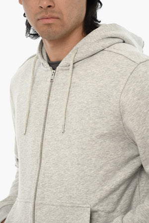 Solid Color Hoodie with Zip Closure