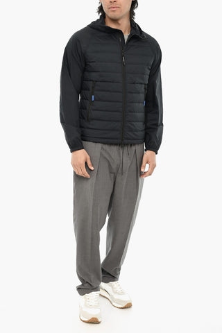 Quilted Nylon Puffer Jacket with Hood