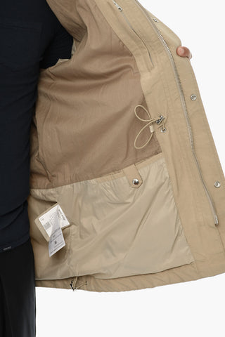 Giubbotto Utility in Misto Cotone con Cappuccio Estraibile