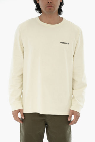 Long-Sleeve Crewneck T-Shirt with Back Print