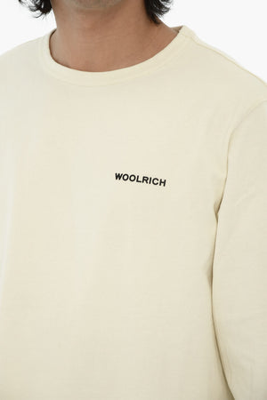 Long-Sleeve Crewneck T-Shirt with Back Print