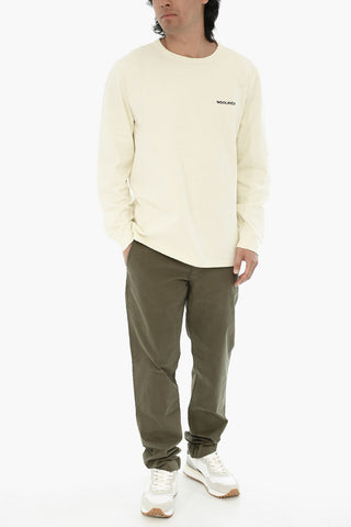 Long-Sleeve Crewneck T-Shirt with Back Print