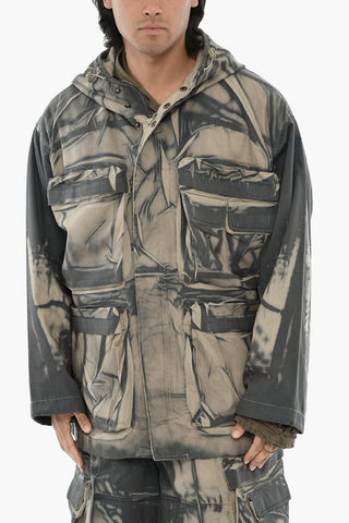Utility-Jacke J-CADMUS aus Baumwollmischung mit Kapuze