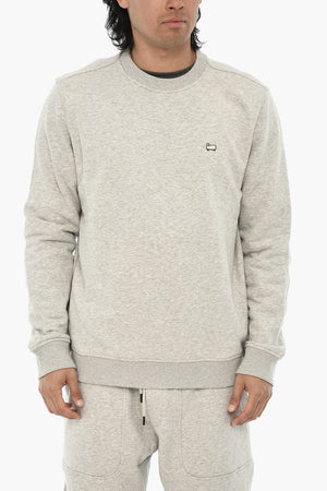 Organic Cotton Crewneck Sweatshirt with Embroidery