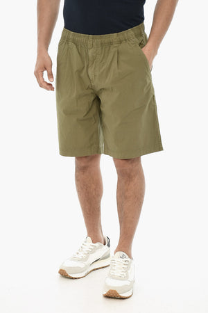 Lightweight Cotton Shorts With 1 Pleat And Elastic Waist