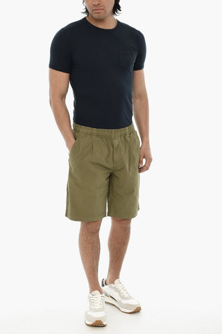 Shorts Aus Leichter Baumwolle Mit 1 Bundfalte Und Elastischem Bund