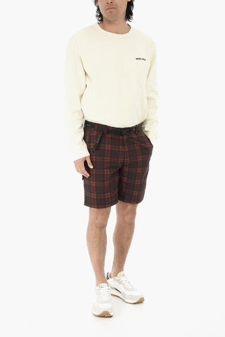 Shorts COOL MESH Motivo Plaid con Cintura Industrial