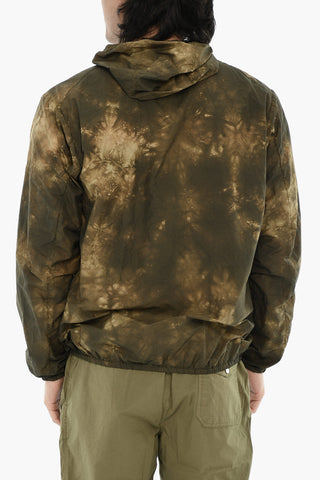 Giubbotto in Nylon Leggero Effetto Tie-Dye con Cappuccio