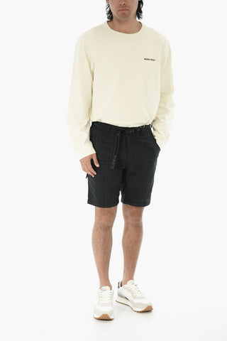 Karo-Shorts COOL MESH mit Industrial-Gürtel