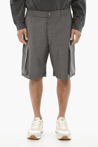 Cargo-Shorts aus Schurwolle