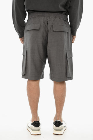 Cargo-Shorts aus Schurwolle