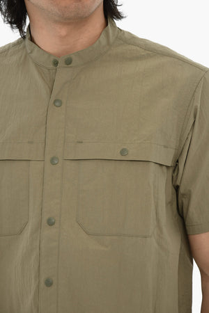 Camicia in Nylon a Maniche Corte con Doppio Taschino