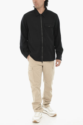 Overshirt aus reiner Wolle mit Reißverschluss