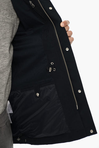 Giubbotto Utility in Misto Cotone con Cappuccio Estraibile