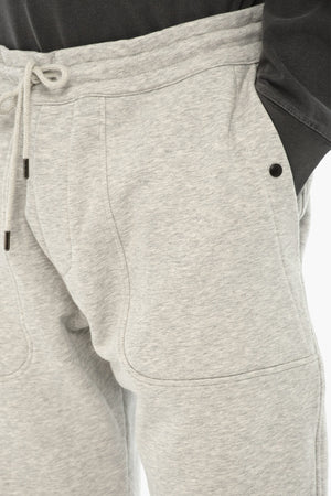 Solid-Color Brushed Cotton-Blend Joggers