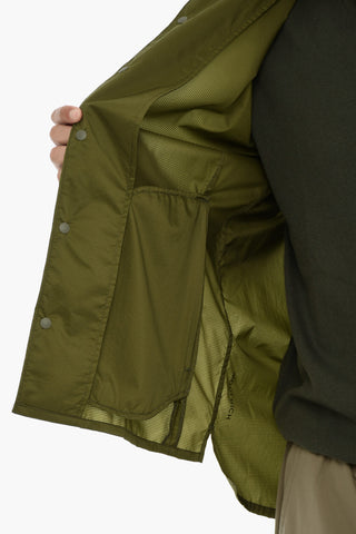 Nylon Overshirt HIGH AERATION with Front Buttoning