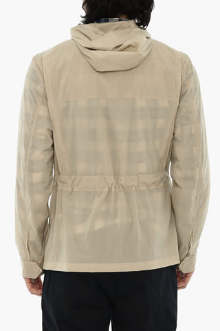 Nylon-Stretch-Utility-Jacke mit Kapuze