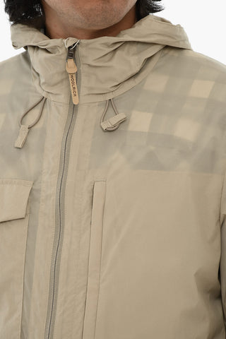 Nylon-Stretch-Utility-Jacke mit Kapuze
