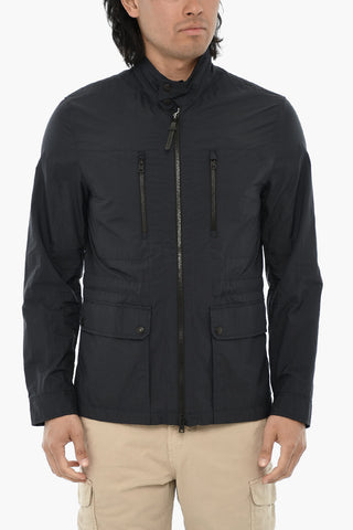 Nylon-Windjacke mit Reißverschluss