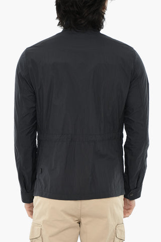 Nylon Windbreaker with Zip Closure