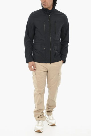 Nylon-Windjacke mit Reißverschluss