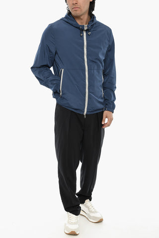 Nylon-Windjacke mit Kapuze