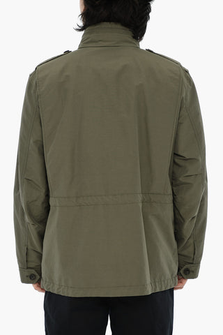 Utility-Jacke aus Baumwollmischung mit abnehmbarer Kapuze
