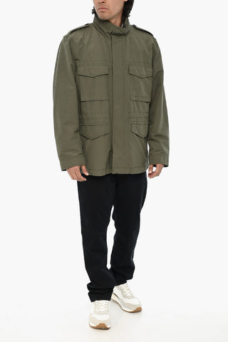 Utility-Jacke aus Baumwollmischung mit abnehmbarer Kapuze