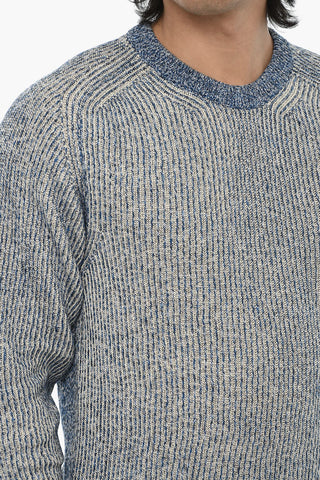 Linen and Cotton Crewneck Sweater MOULINE'