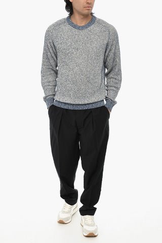 Linen and Cotton Crewneck Sweater MOULINE'